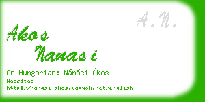 akos nanasi business card